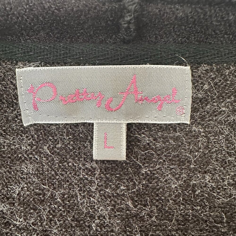 Pretty Angel Artsy Embroidered Flower Sweater Women L Linen Blend Lagenlook Whim - Picture 2 of 9